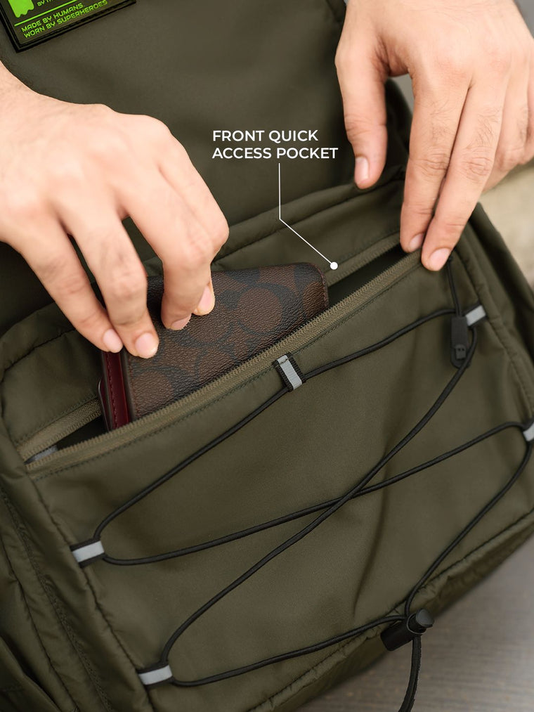 Utility Backpack: Army Green Backpacks