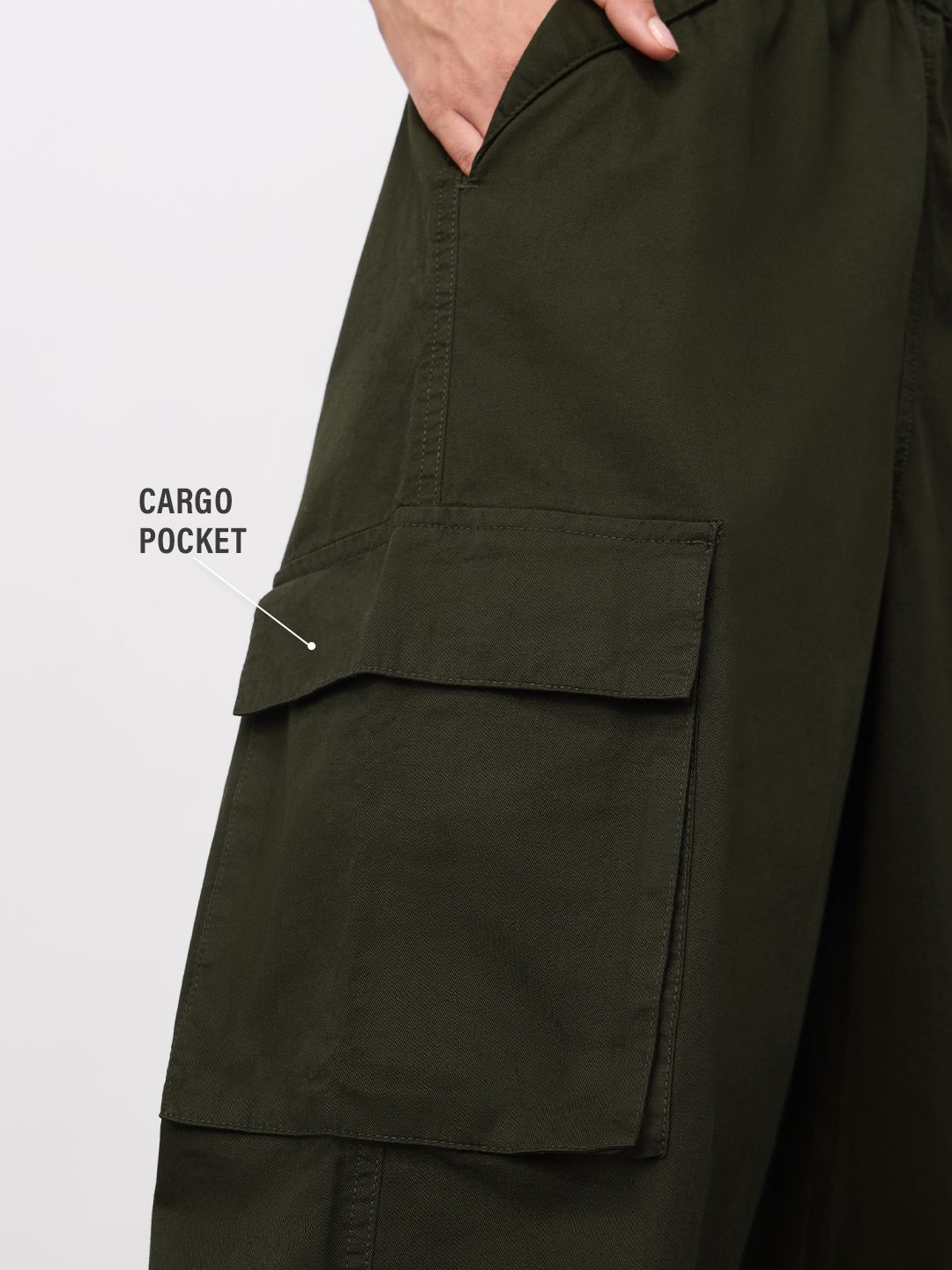 Parachute Pants: Hunter Green Women Baggy Pants