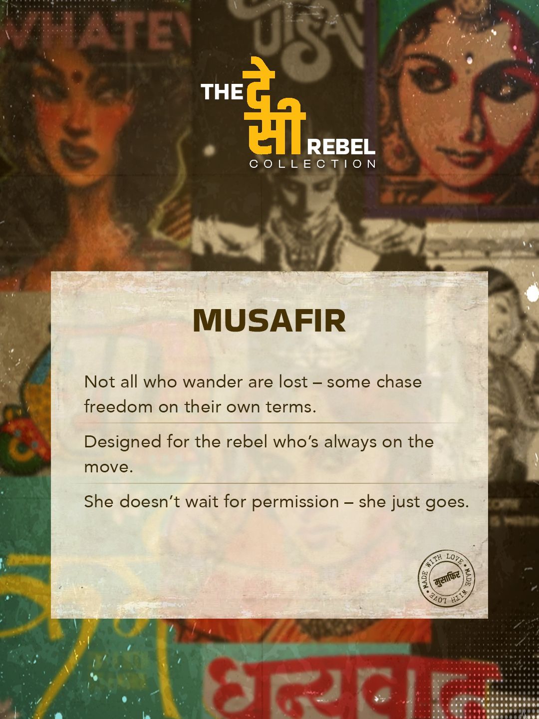 Desi Rebel: Musafir Women Oversized T-Shirts