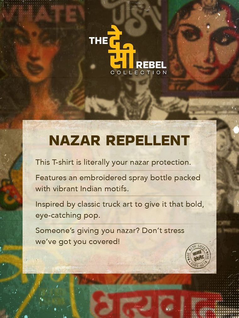 Desi Rebel: Nazar Repellent Women Oversized T-Shirts