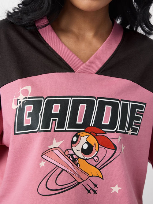 Powerpuff Girls: Baddie Women Oversized Cropped T-Shirts