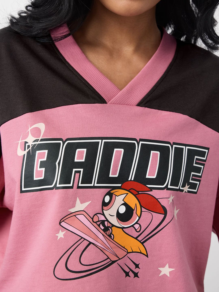 Powerpuff Girls: Baddie Women Oversized Cropped T-Shirts