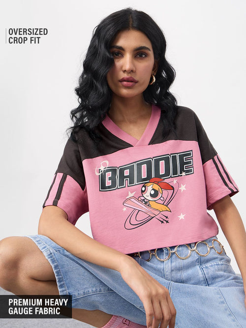 Powerpuff Girls: Baddie Women Oversized Cropped T-Shirts