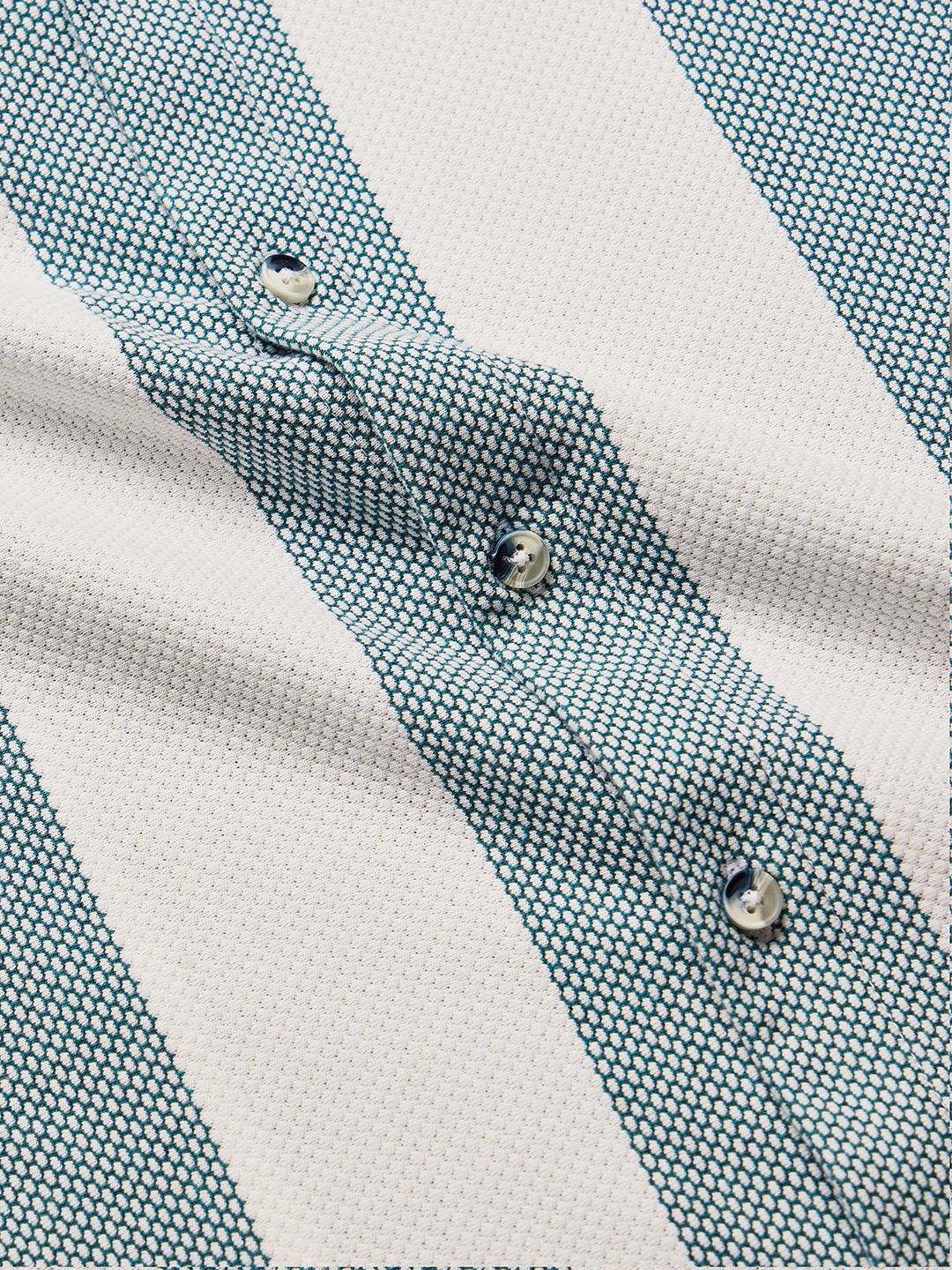 Textured Stripes: Arctic White Men Textured Shirts