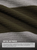 Jacquard Textured Stripes Polo: Olive Oversized Polos