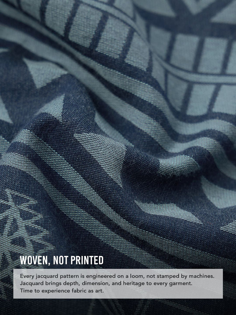 Jacquard: Aztec Drift Oversized Shirts
