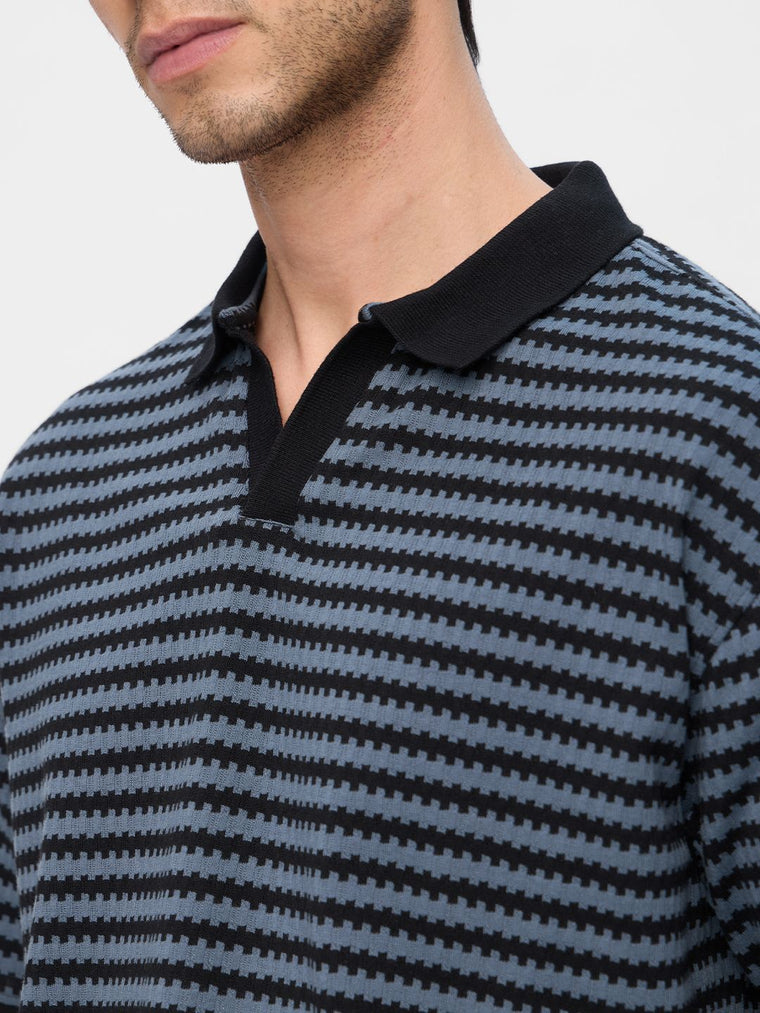 Jacquard Polo: Twilight Oversized Polos