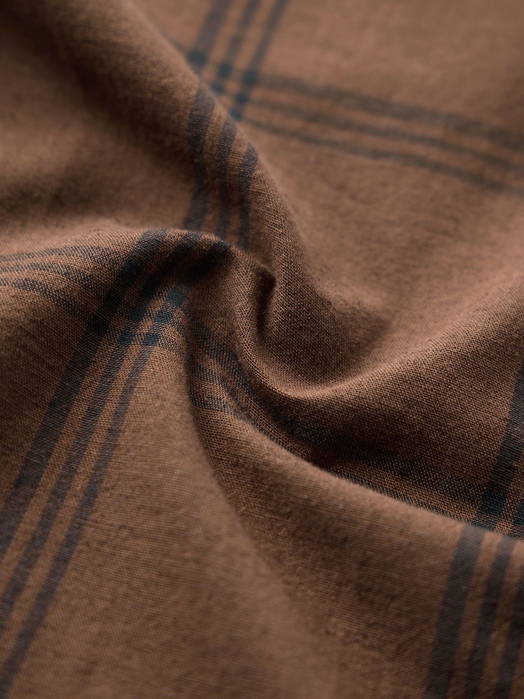 Cotton Linen Checks: Desert Cotton Linen Shirts