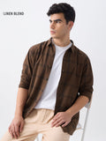 Cotton Linen Checks: Desert Cotton Linen Shirts