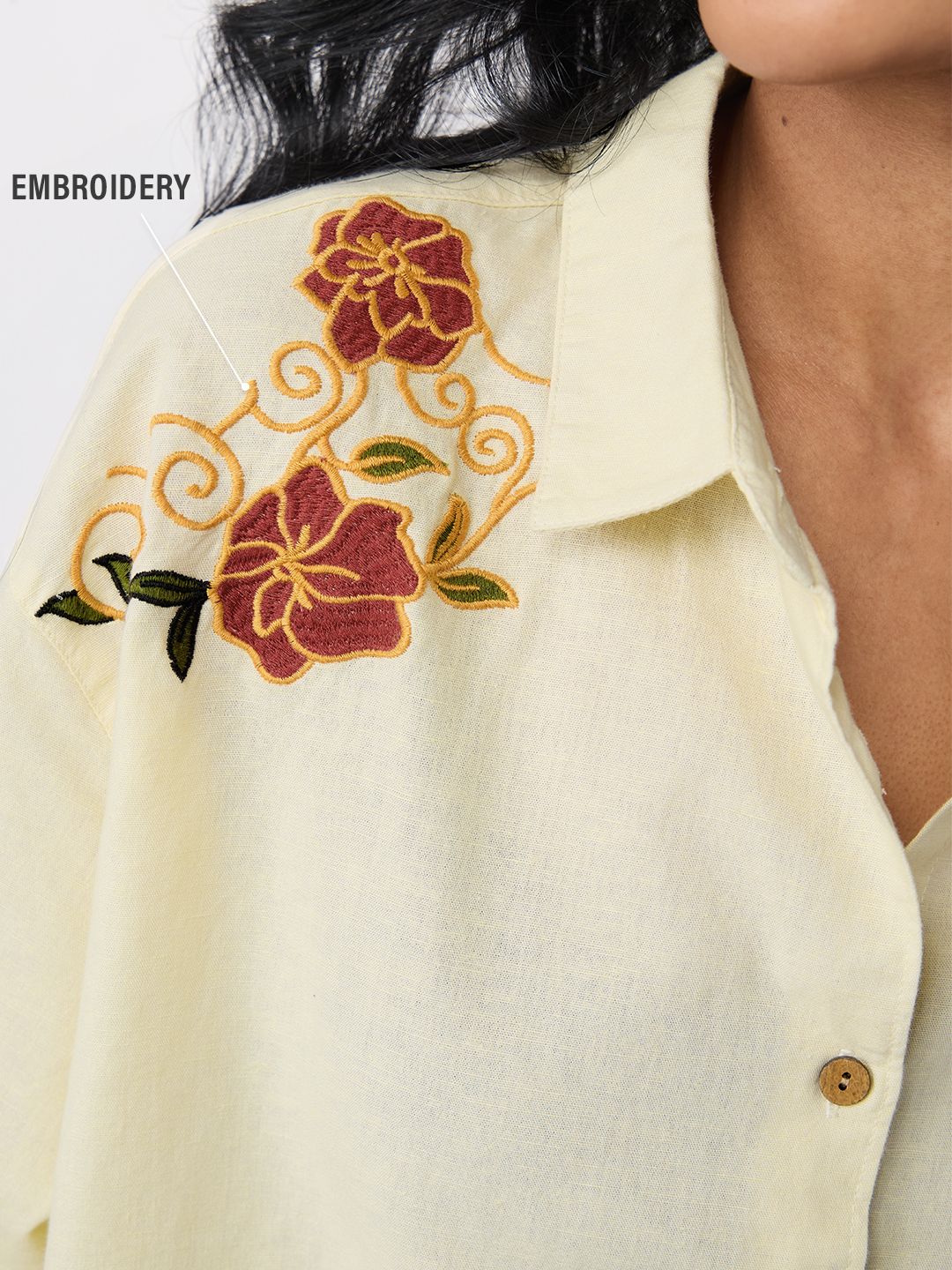 Cotton Linen Shirt: Dragon Women Oversized Shirts