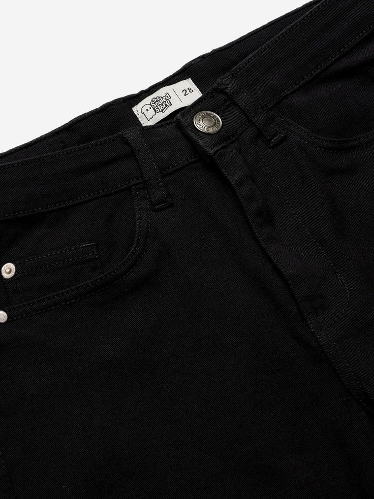 Solids: Black (Straight Fit) Men Straight Fit Jeans