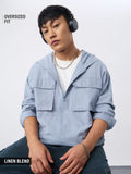 Cotton Linen Hoodie: Cloudy Overshirts