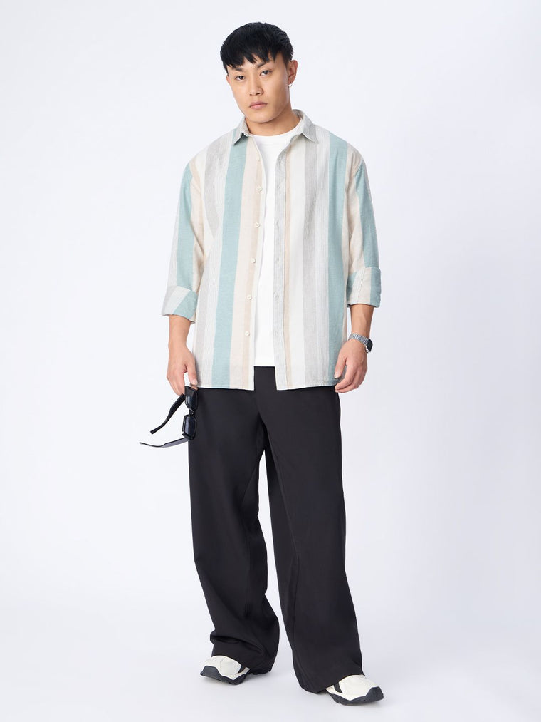 Cotton Linen Stripes: Seabound Cotton Linen Shirts