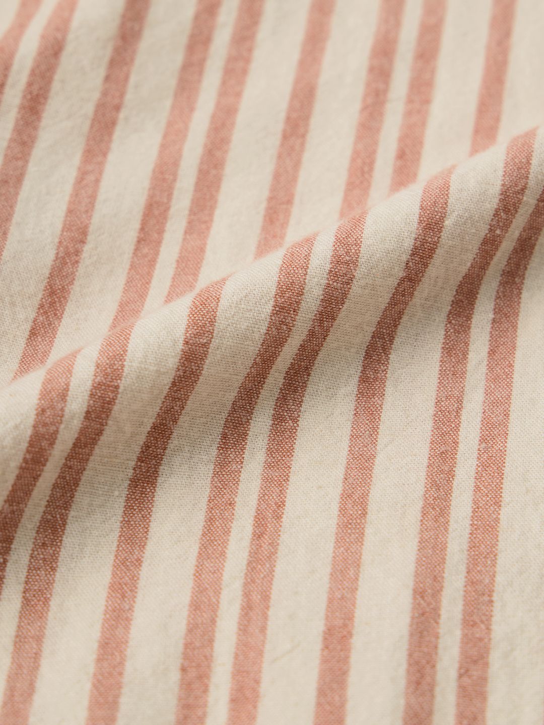 Cotton Linen Stripes: Apricot Cotton Linen Shirts