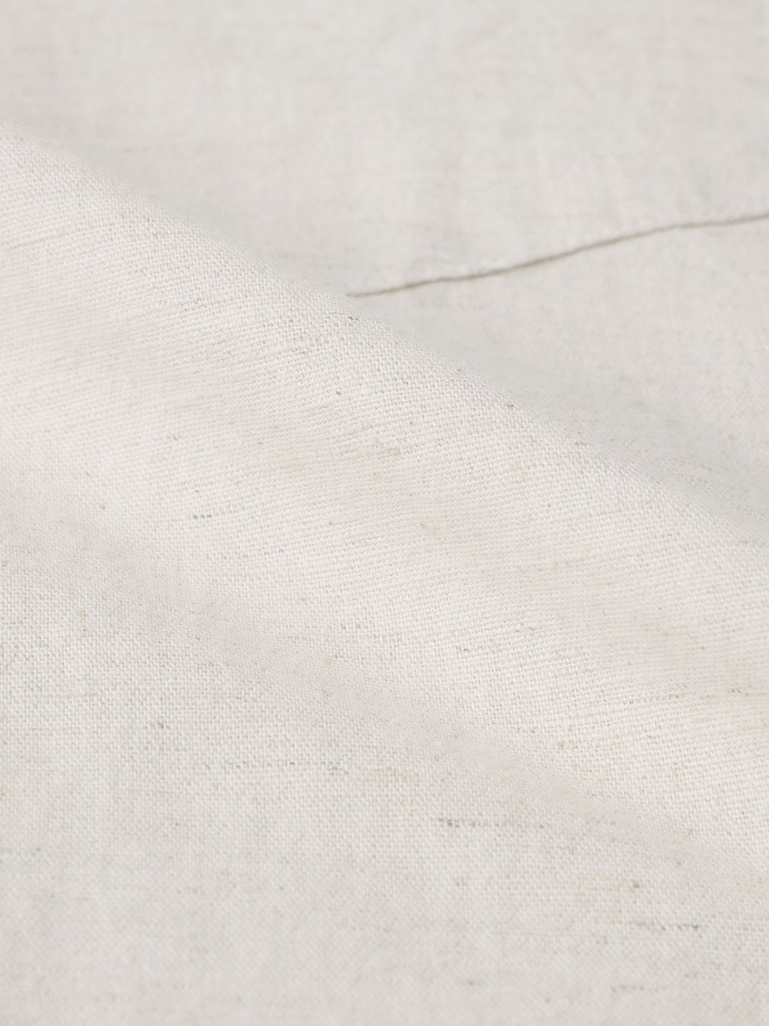 Cotton Linen: Ecru Cotton Linen Shirts