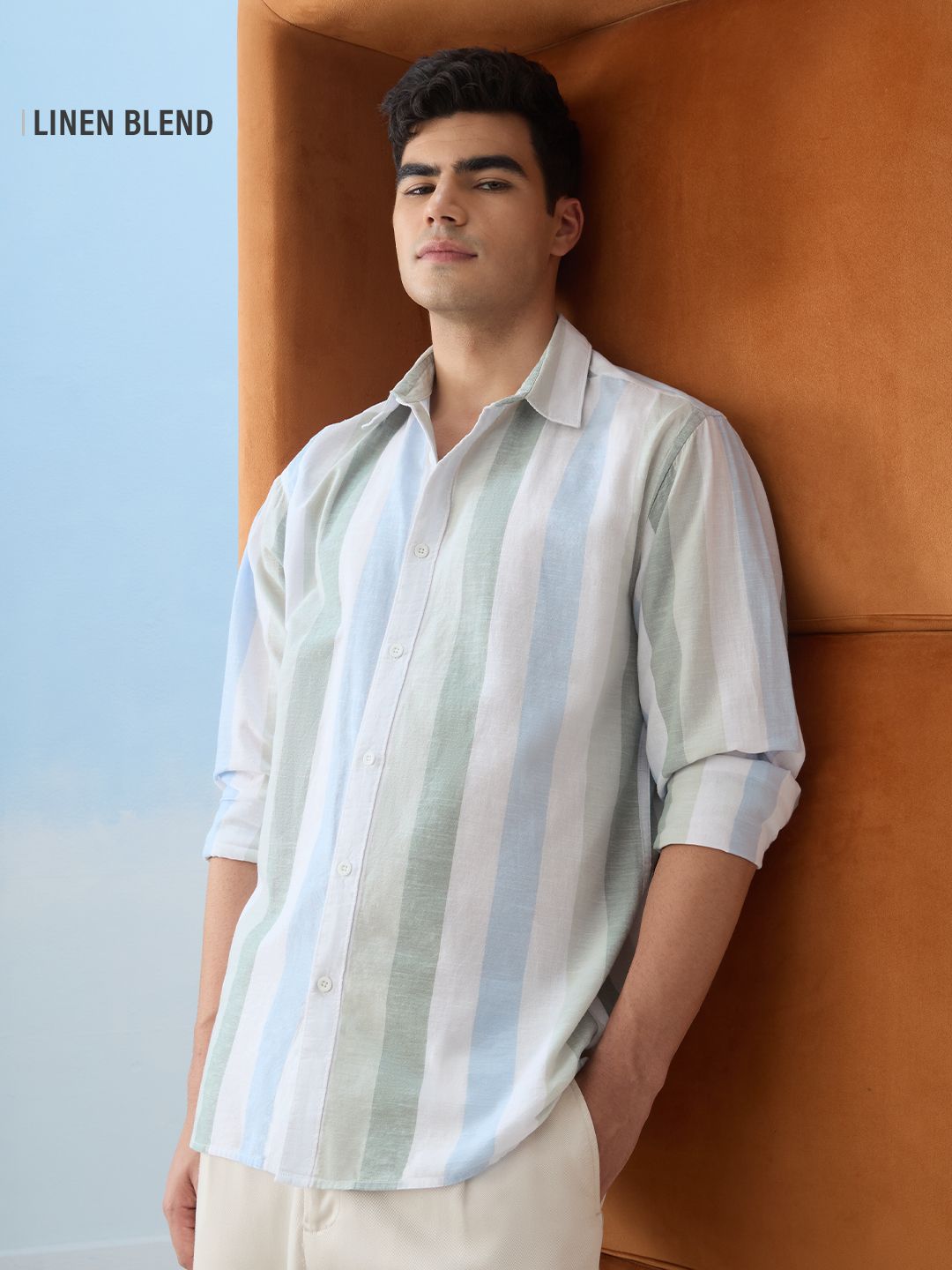 Cotton Linen Stripes: Seaside Cotton Linen Shirts