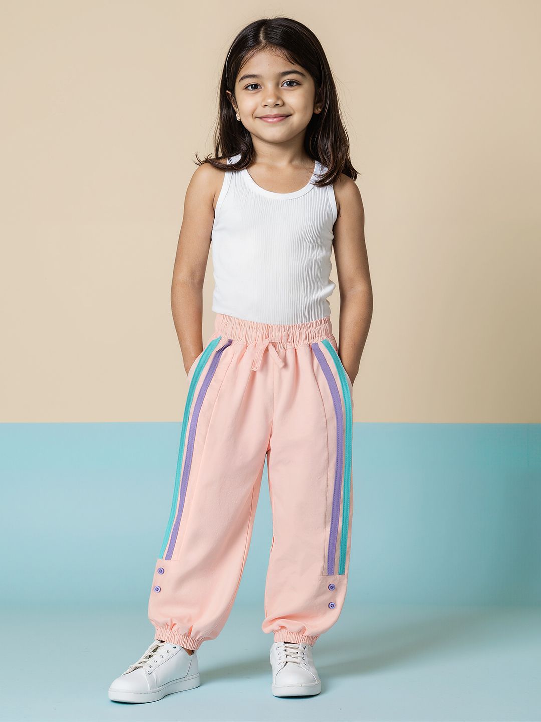 TSS Originals: Cozy Cubs Girls Cotton Joggers (2-8 Yrs)