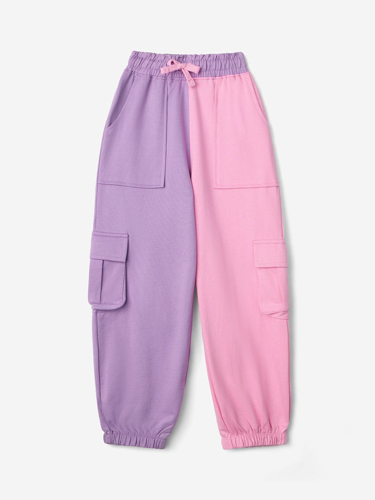 TSS Originals: Lavender Rose Girls Cotton Joggers (2-8 Yrs)