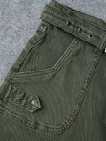 Denim Shorts: Fern Green Women Denim Shorts