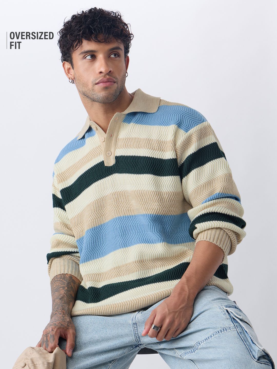 Textured Pullover: Seaside Oversized Pullovers