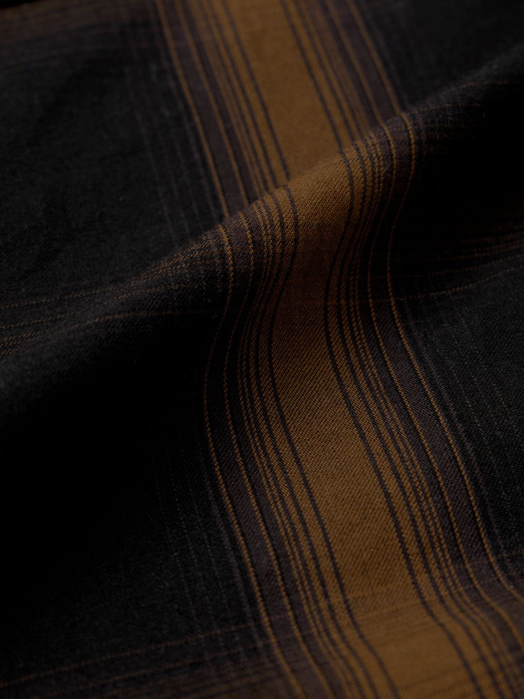 Plaid: Black & Brown Men Utility Shirts