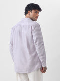 Cotton Linen Stripes: Moonlit Cotton Linen Shirts