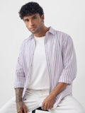 Cotton Linen Stripes: Moonlit Cotton Linen Shirts