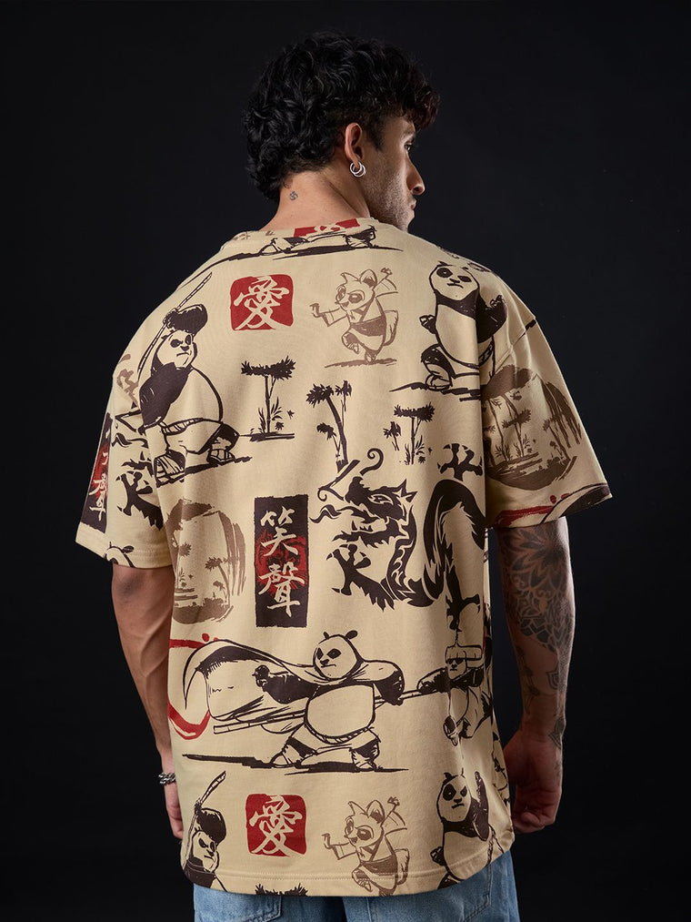 Kung Fu Panda: Sketchy Panda Oversized T-Shirts