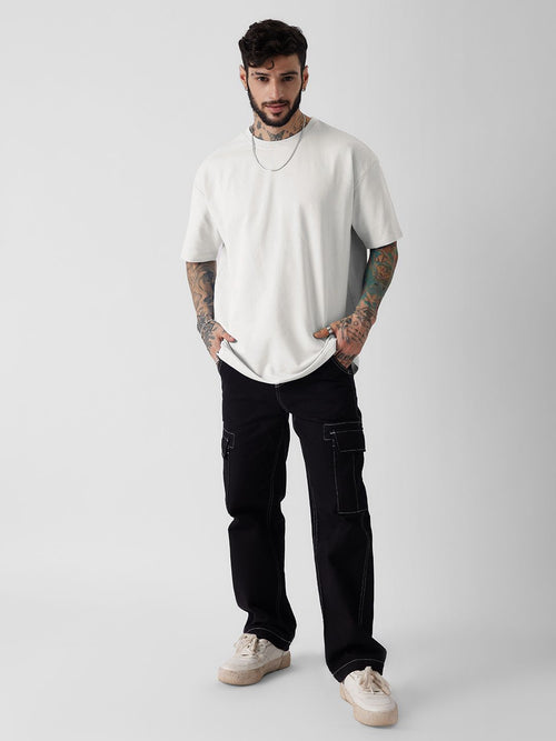 Solids: Eggshell White Oversized T-Shirts