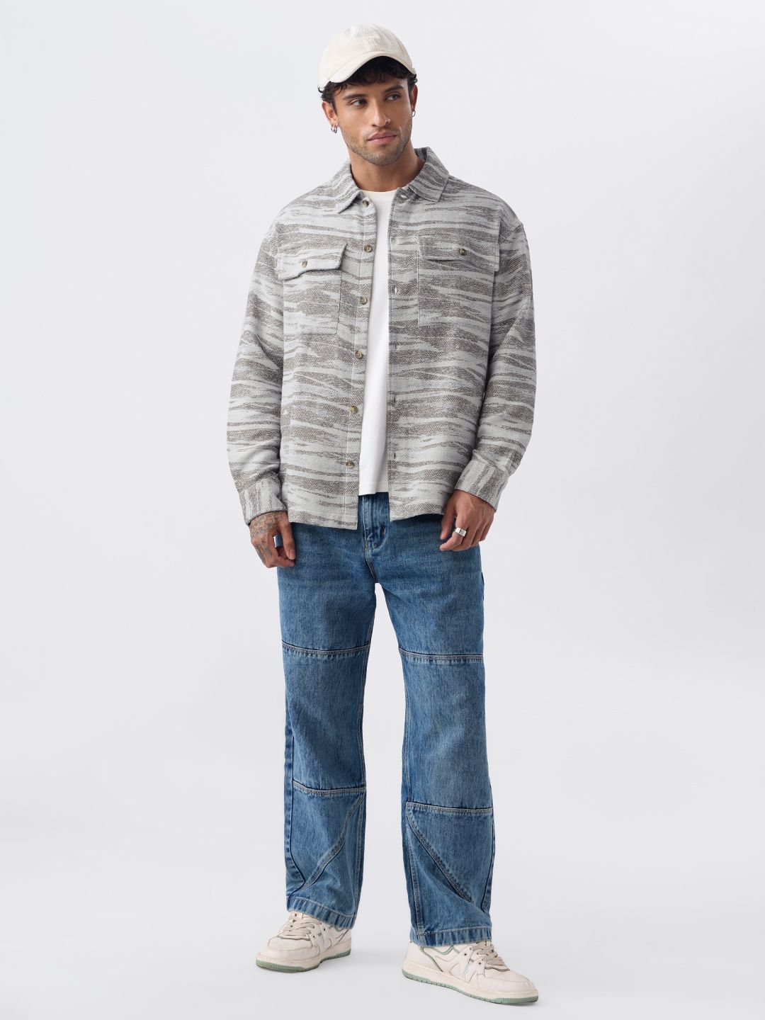 Jacquard: Ash Terrain Men Shackets