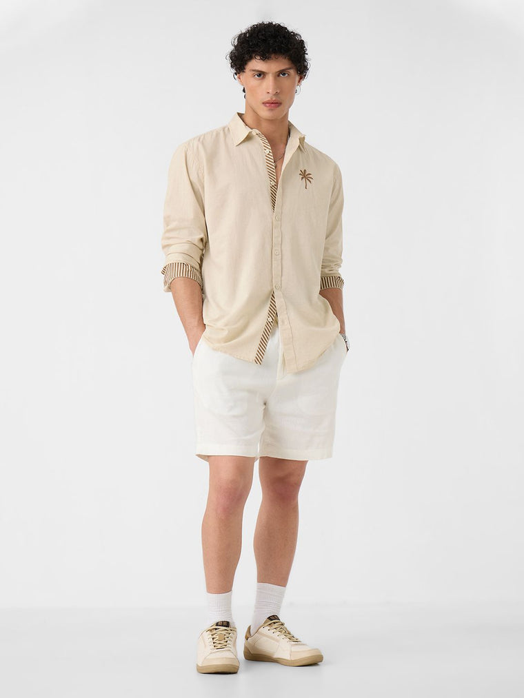 Cotton Linen: Desert Dusk Cotton Linen Shirts