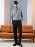 Cotton Linen Stripes: Lagoon Cotton Linen Shirts