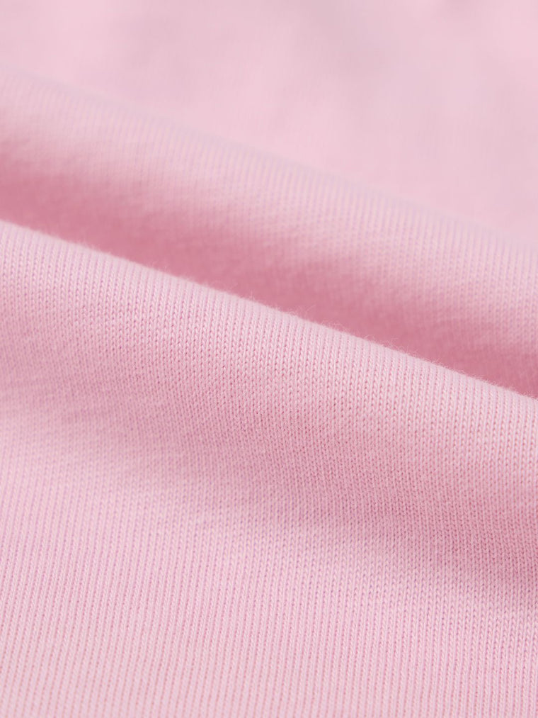 Regular Solids: Baby Pink Women Regular T-Shirts