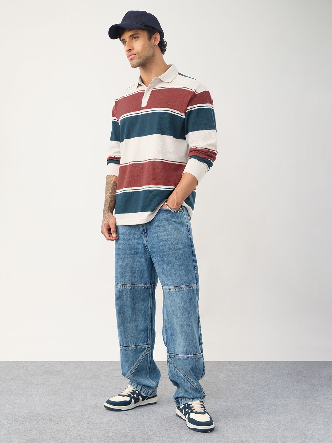 Popcorn Stripes: Bricklane Men Rugby Polos