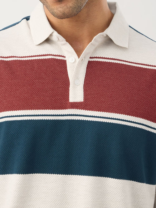 Popcorn Stripes: Bricklane Men Rugby Polos