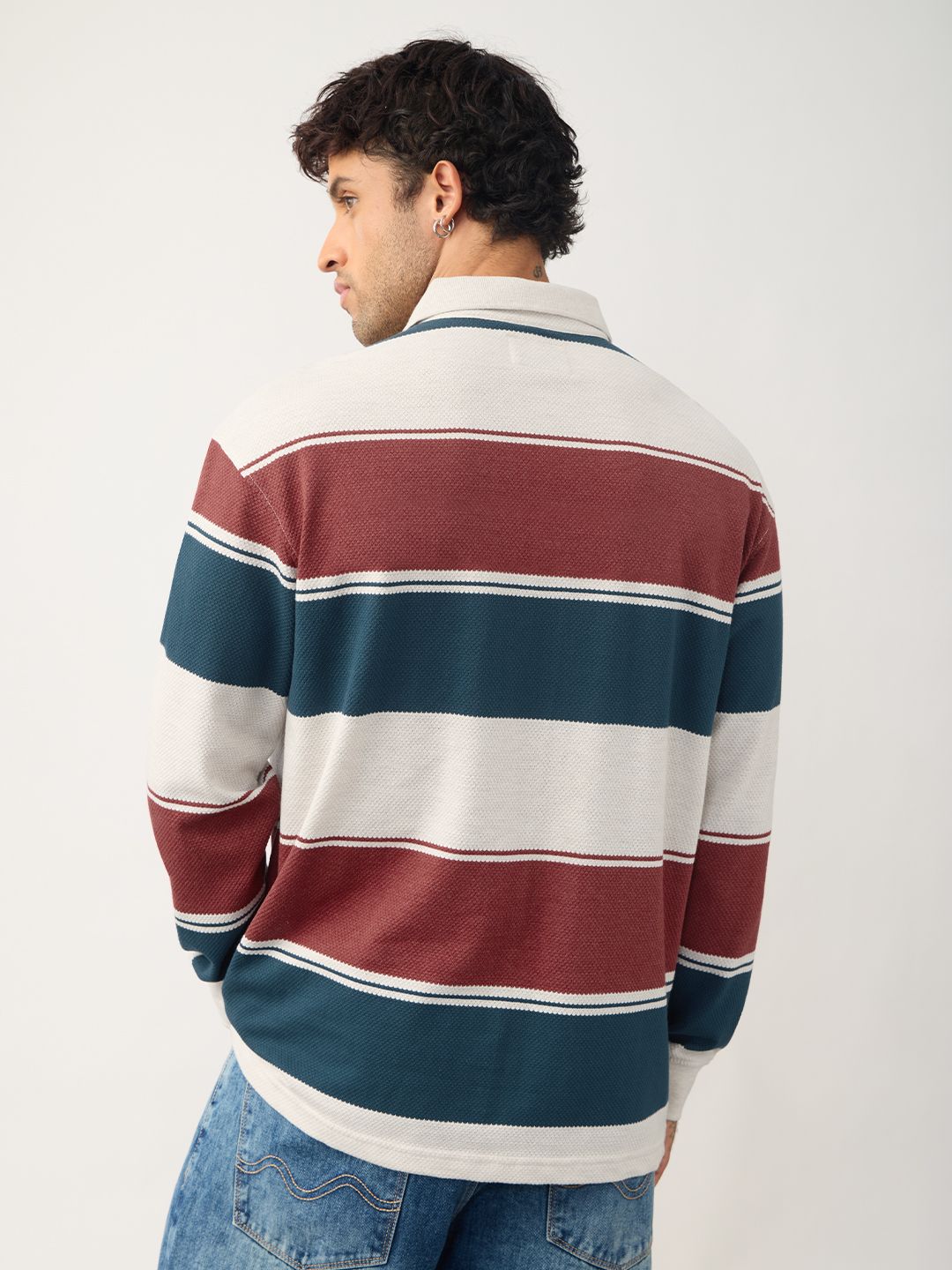 Popcorn Stripes: Bricklane Men Rugby Polos