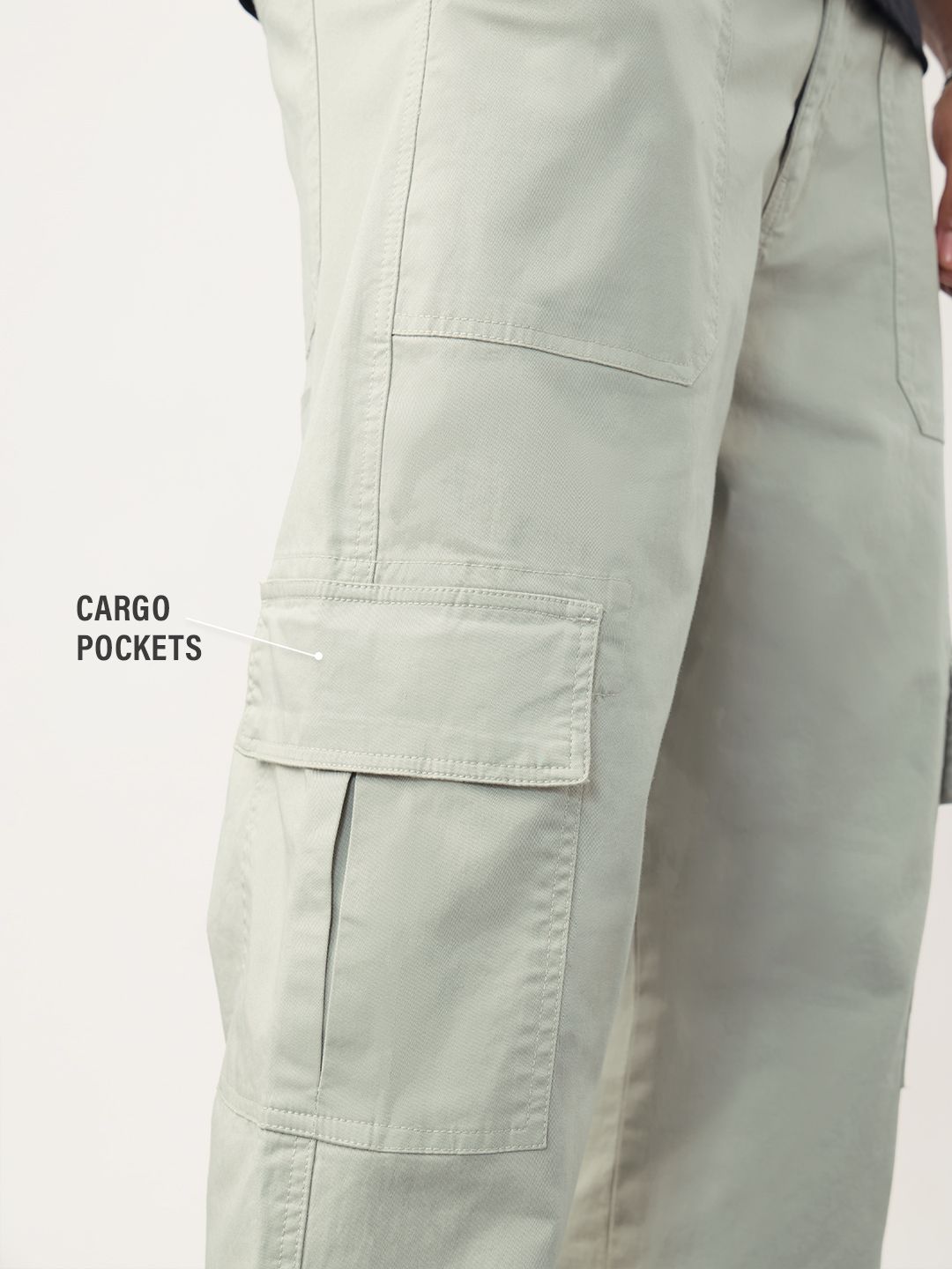 Cargo Pants: Feather Grey Men Cargo Pants