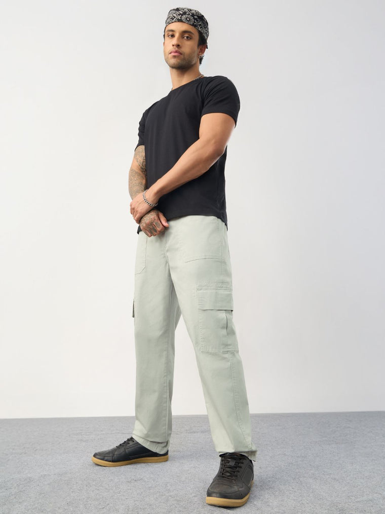 Cargo Pants: Feather Grey Men Cargo Pants