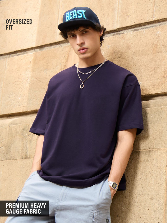 Solids: Berry Oversized T-Shirts