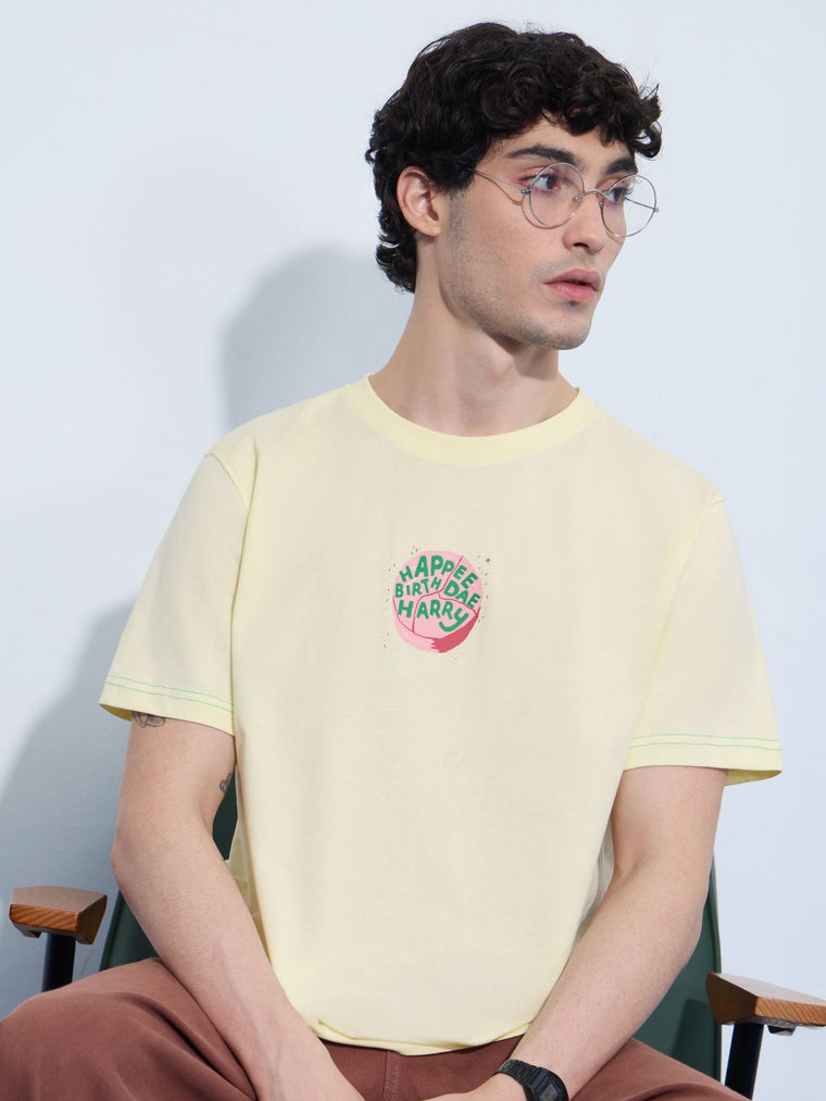 Harry Potter: Birthday Cake Men Relaxed Fit T-Shirts