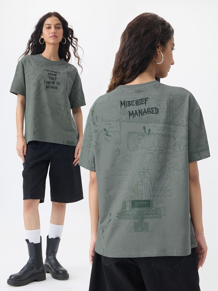 Harry Potter: Mischief Managed Women Oversized T-Shirts