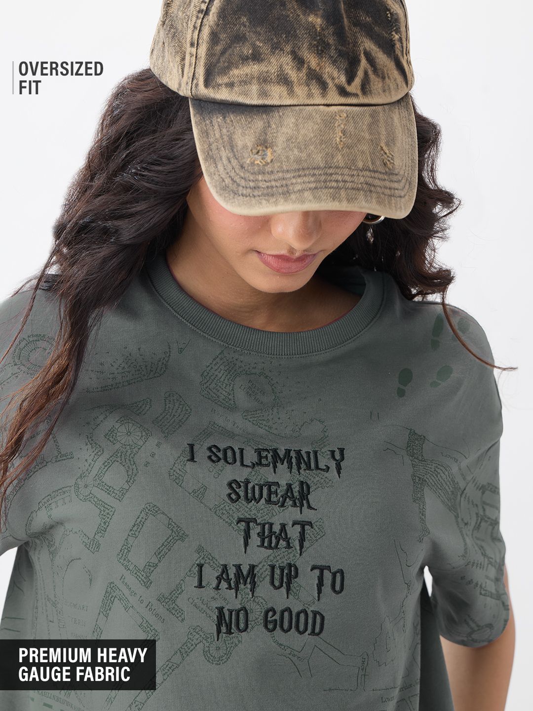 Harry Potter: Mischief Managed Women Oversized T-Shirts