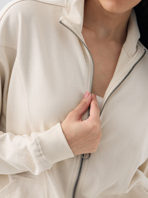 Solids: Off-White Women Oversized Sweatshirts