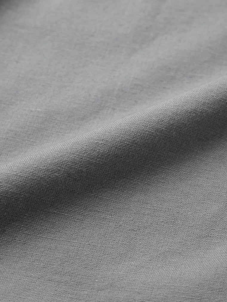 Cotton Linen Utility: Grey Oversized Shirts