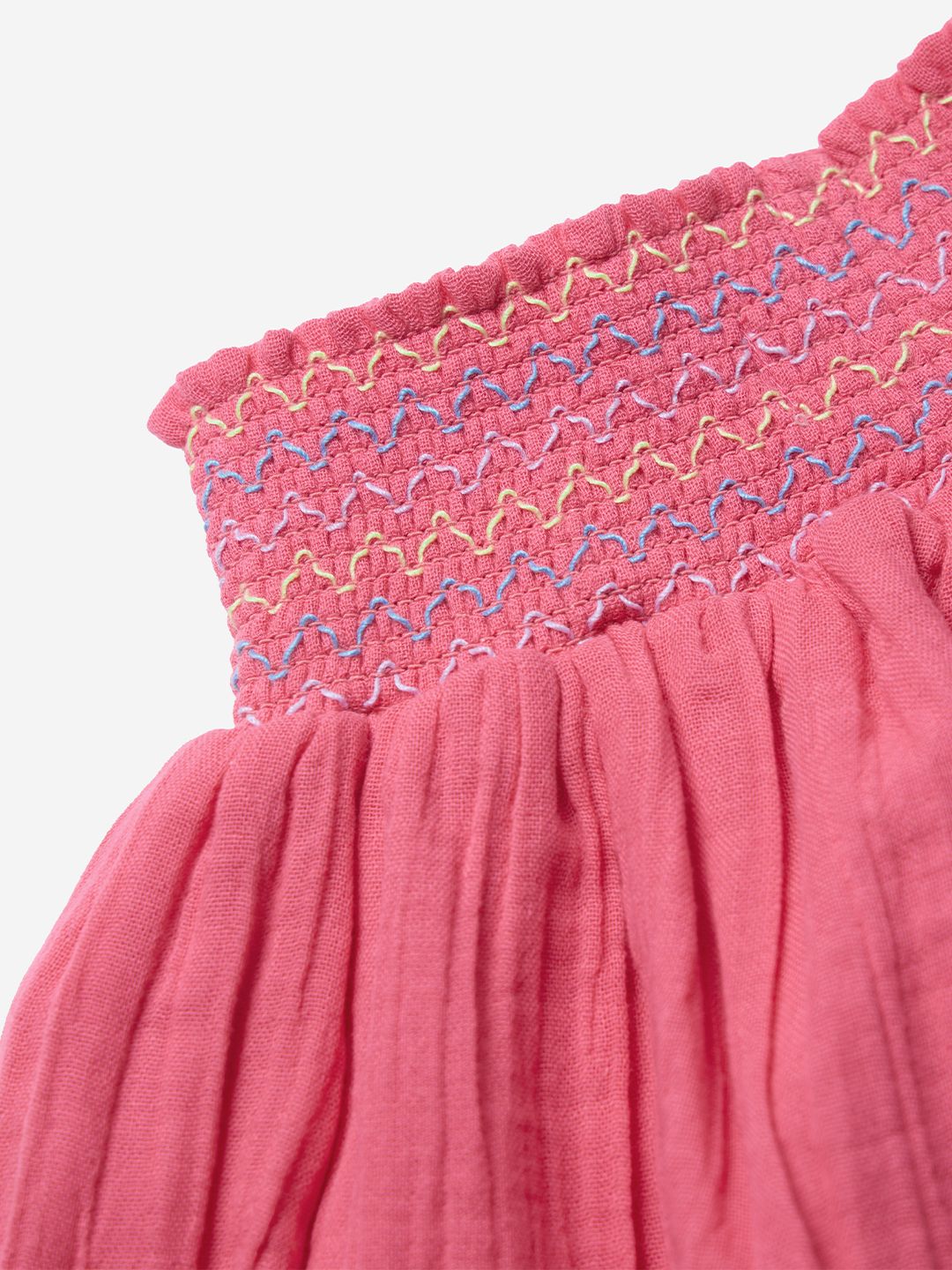 Solids: Flamingo Pink Girls Cotton Skater Skirts (2-8 Yrs)