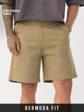 Bermuda Shorts: Camel Brown Men Bermuda Shorts