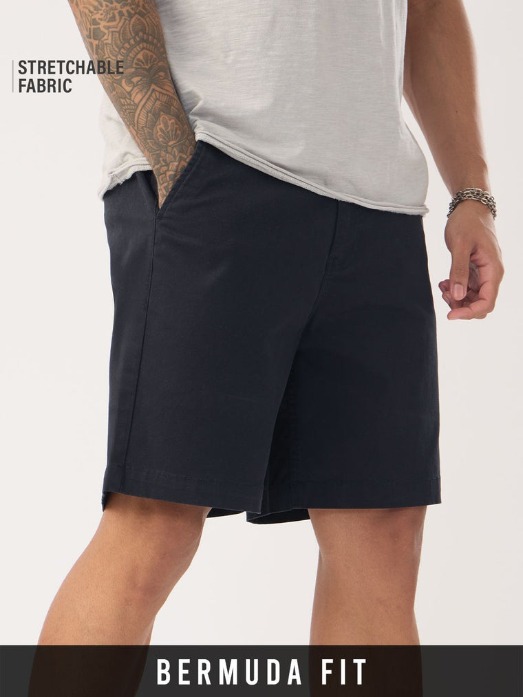 Bermuda Shorts: Regal Navy Men Bermuda Shorts