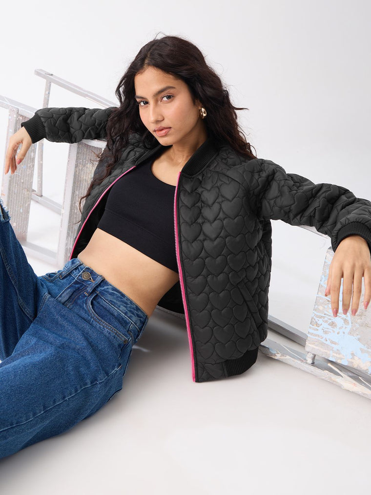 Puffer Jacket: Heartfelt Women Bomber Jackets