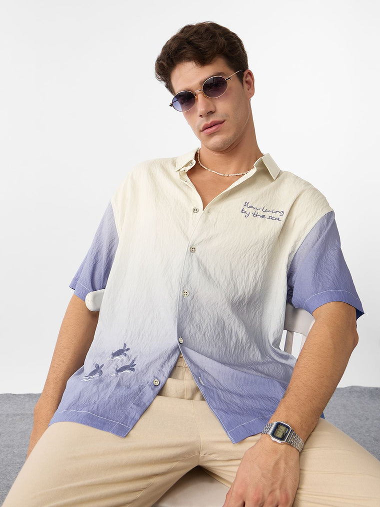 Oversized Shirt: Living By The Sea Oversized Shirts