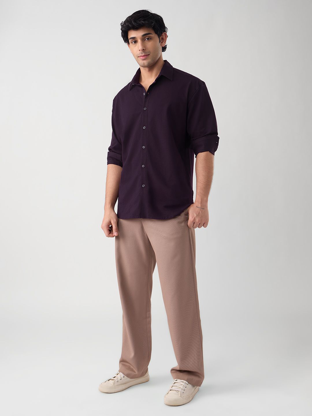 Textured Shirt: Mulberry Men Textured Shirts